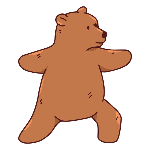 ? Urso yoga guerreiro 2 pose Desenho PNG