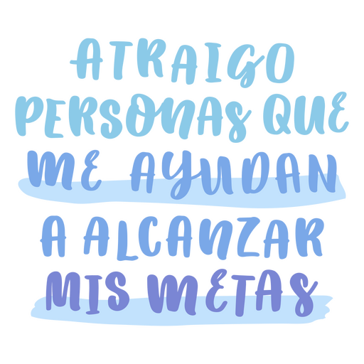 Citação motivacional espanhola dos objetivos Desenho PNG