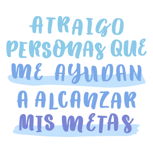 Goals Spanish motivational quote PNG Design