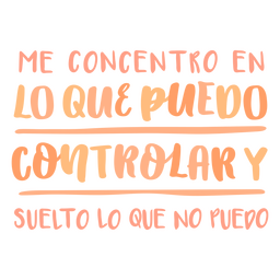 Control cita motivacional en español Diseño PNG
