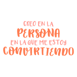 Persona cita motivacional en español Diseño PNG