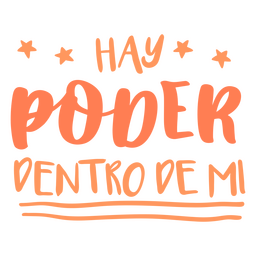 Poder cita motivacional en español Diseño PNG