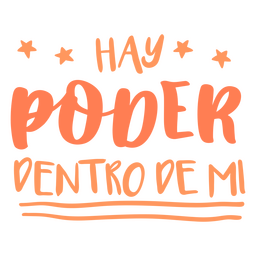 Power Spanish motivational quote PNG Design Transparent PNG