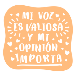My opinnion matters spanish quote PNG Design
