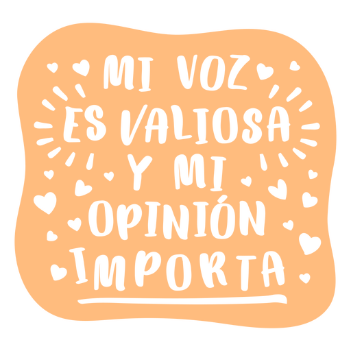 Mi opinión importa cita en español Diseño PNG