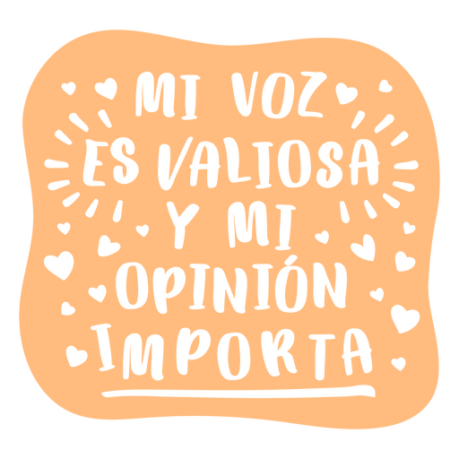 My opinnion matters spanish quote