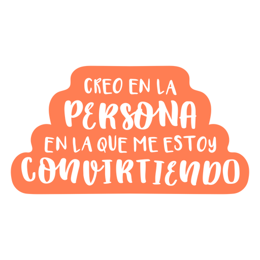 A pessoa que estou me tornando citação em espanhol Desenho PNG