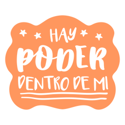 Power inside me spanish quote PNG Design Transparent PNG