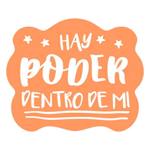 Poder dentro de mi cita en español Diseño PNG