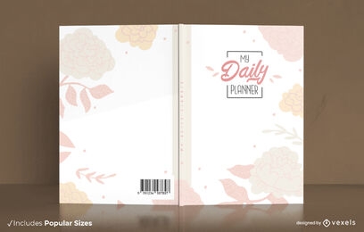 Diseño de portada de libro floral simple
