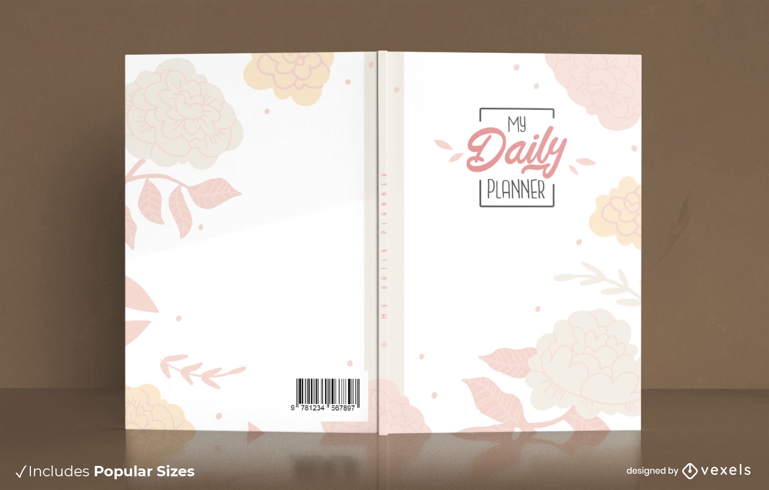 Design de capa de livro floral simples