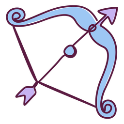 Continous line bow and arrow PNG Design