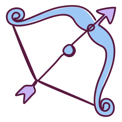 Continous line bow and arrow PNG Design