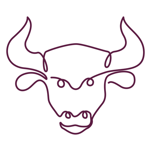 Bull continuous line PNG Design