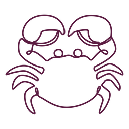 Crab continuous line animal PNG Design Transparent PNG
