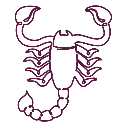 Scorpion continuous line PNG Design