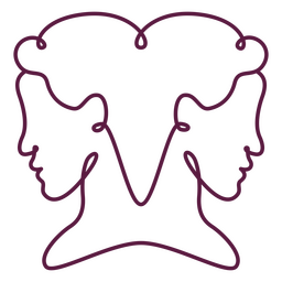 Zwei Frauen durchgehende Linie PNG-Design