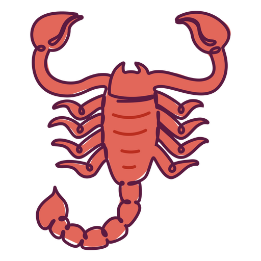 Cor da linha contínua Scorpion Desenho PNG