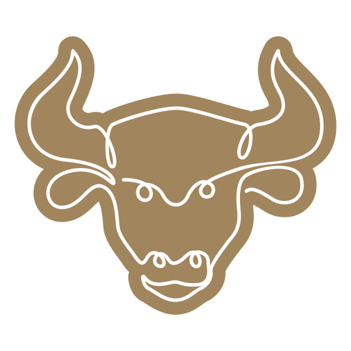 Bull cortou a linha contínua Desenho PNG