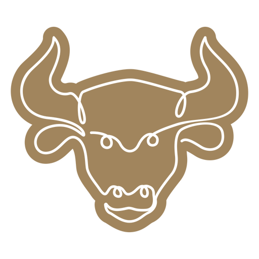 Bull schnitt durchgehende Linie aus PNG-Design
