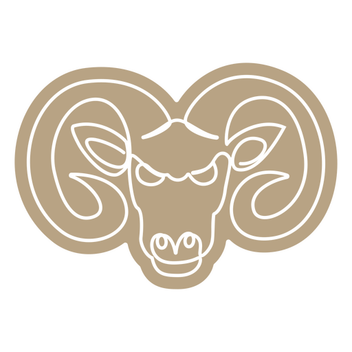 Ram corta linha contínua Desenho PNG