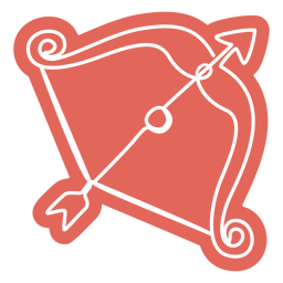 Flecha y arco recortan línea continua Diseño PNG