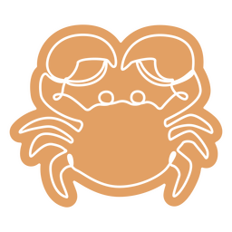 Crab cut out continuous line animal PNG Design