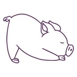Piggy-Stretch-Stretching PNG-Design