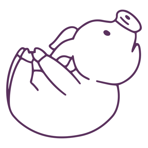 Posição de ioga curso porquinho Desenho PNG