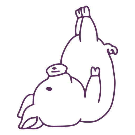 Ioga de inversão de curso porquinho Desenho PNG