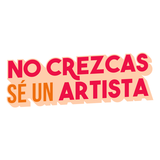 Be an artist flat spanish quote