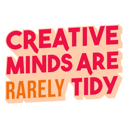 Cita plana de mentes creativas Diseño PNG