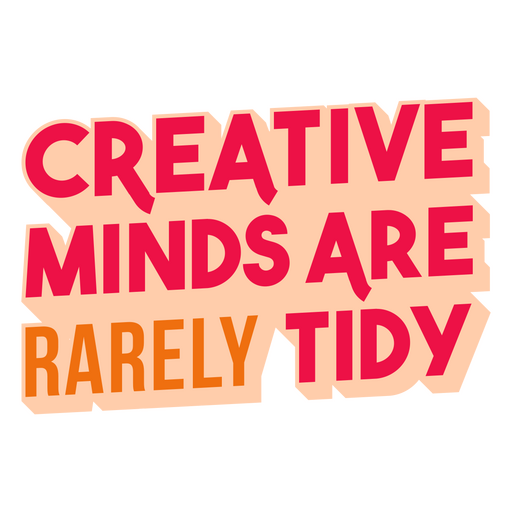 Creative minds flat quote PNG Design