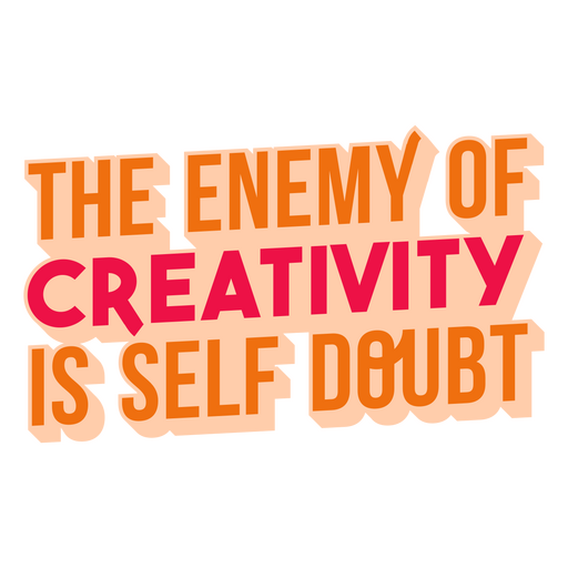 Cita plana del enemigo de la creatividad Diseño PNG