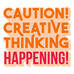 Cita plana de pensamiento creativo. Diseño PNG