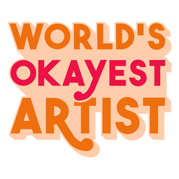 Citação plana do artista mais bem do mundo Desenho PNG