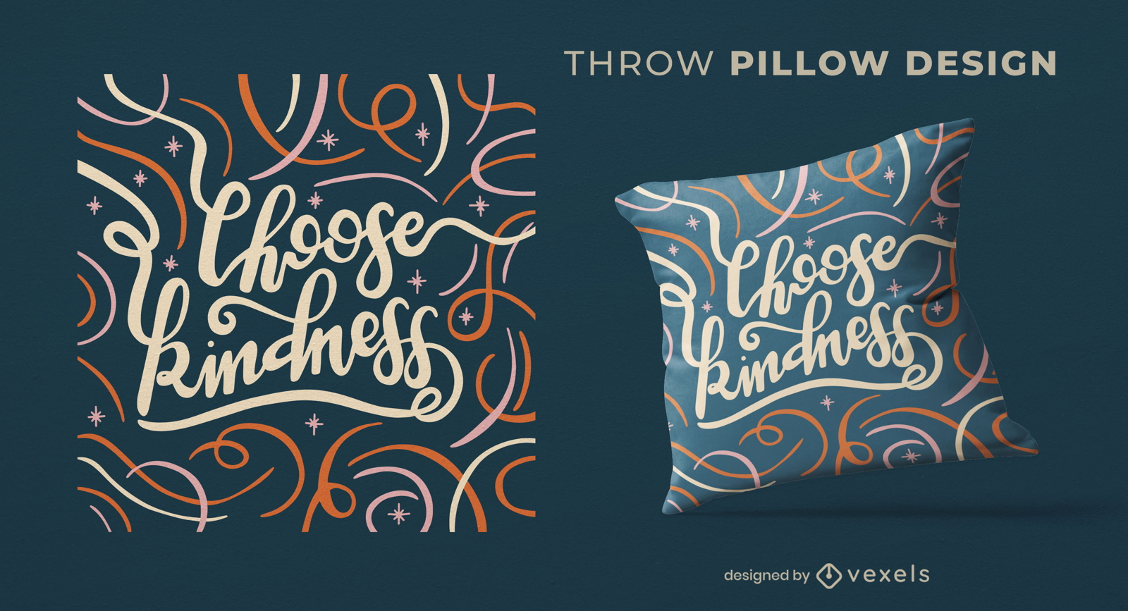 Elija el diseño de la almohada de tiro de cita de amabilidad