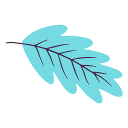 Sky blue flat leaf PNG Design Transparent PNG