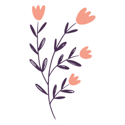 Pink roses doodle PNG Design