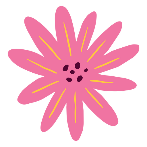flor de margarita gerbera rosa Diseño PNG