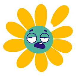 Desenho de flor entediado Transparent PNG
