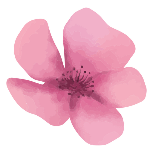 Pink flower textured spring PNG Design