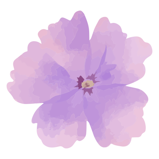 Flor de acuarela rosa y morada Diseño PNG