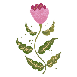 Design Png E Svg De Flor De Ilustra O De Primavera Com Caule Para Camisetas