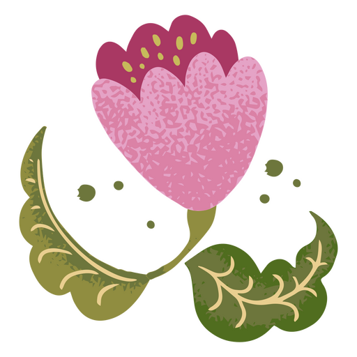 Flores e folhas de ilustração de primavera Desenho PNG