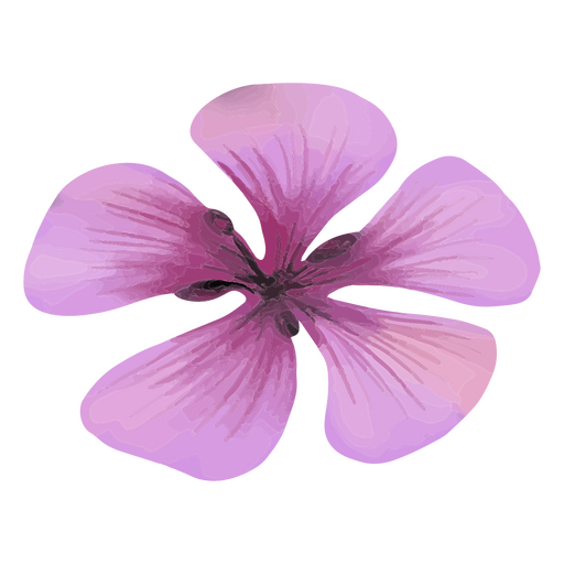 Violet flower textured PNG Design