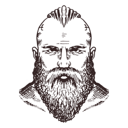 Viking nordic warrior people PNG Design