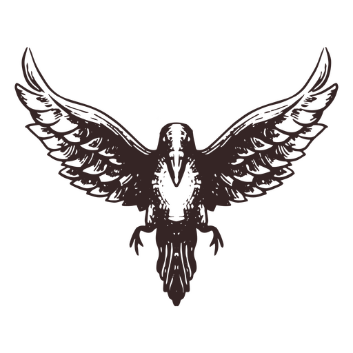 Vogel-Natur-Wikinger-Symbol PNG-Design