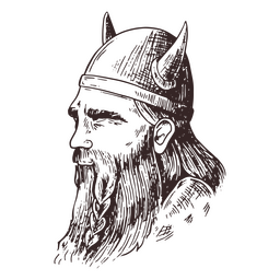Wikinger-Helm-Krieger-Leute PNG-Design