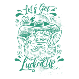 Distintivo de citação do dia de Leprechaun Saint Patrick Desenho PNG